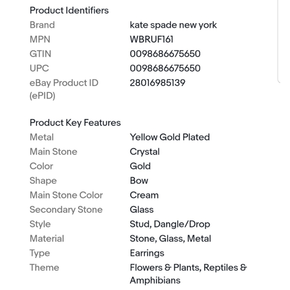 Rare kate spade statement earrings - Picture 3 of 3